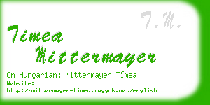 timea mittermayer business card