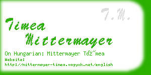 timea mittermayer business card